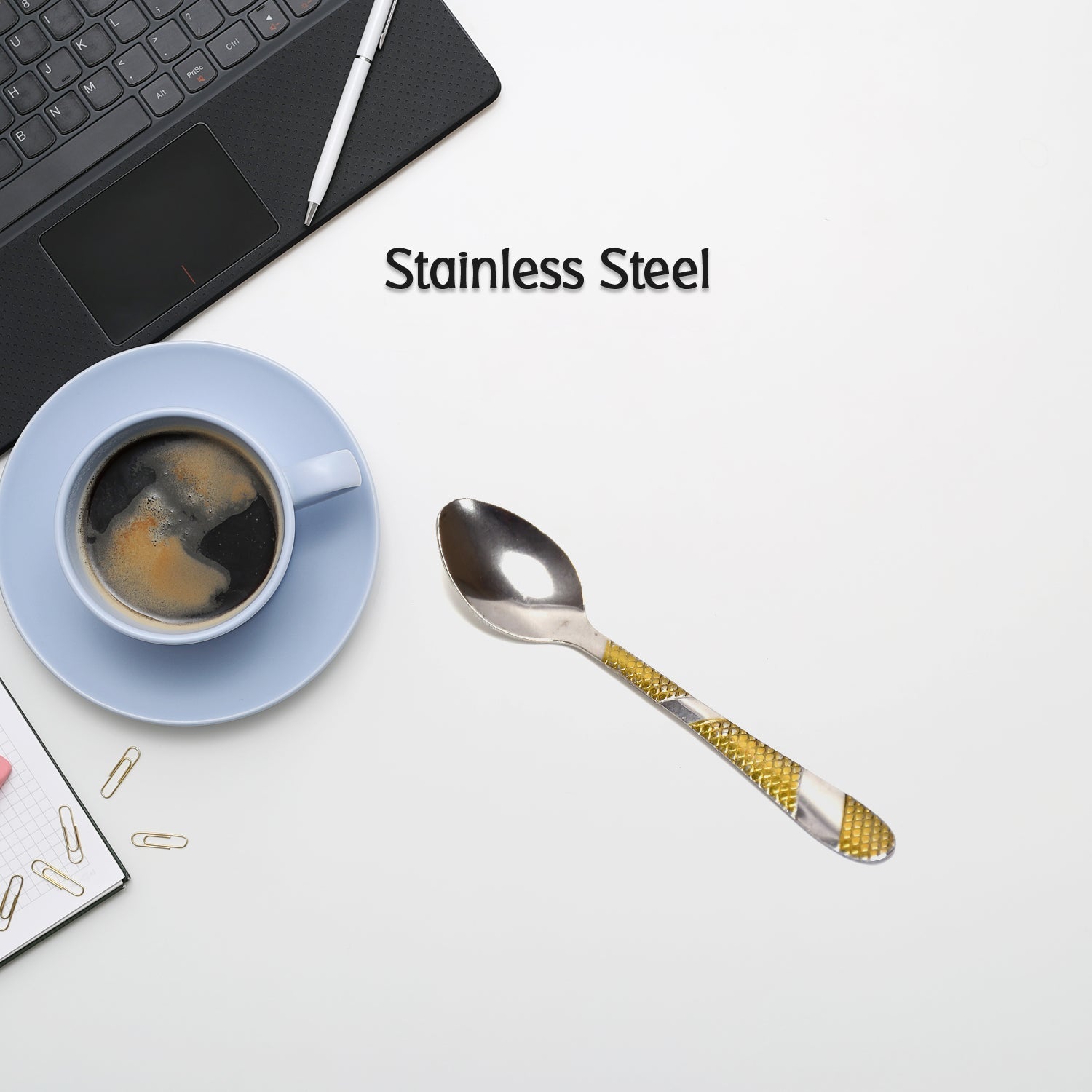 2360 Stainless Steel Spoons Set of 6pc Small Spoons. Tiny Spoons for Coffee, Tea, Sugar, & Spices. DeoDap 2360 Stainless Steel Spoons Set of 6pc Small Spoons. Tiny Spoons for Coffee, Tea, Sugar, & Spices. DeoDap